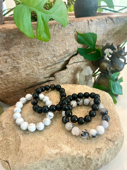 Smoky Quartz Crystal + Crystal Bracelet + Scented Candle | Root Chakra Grounding